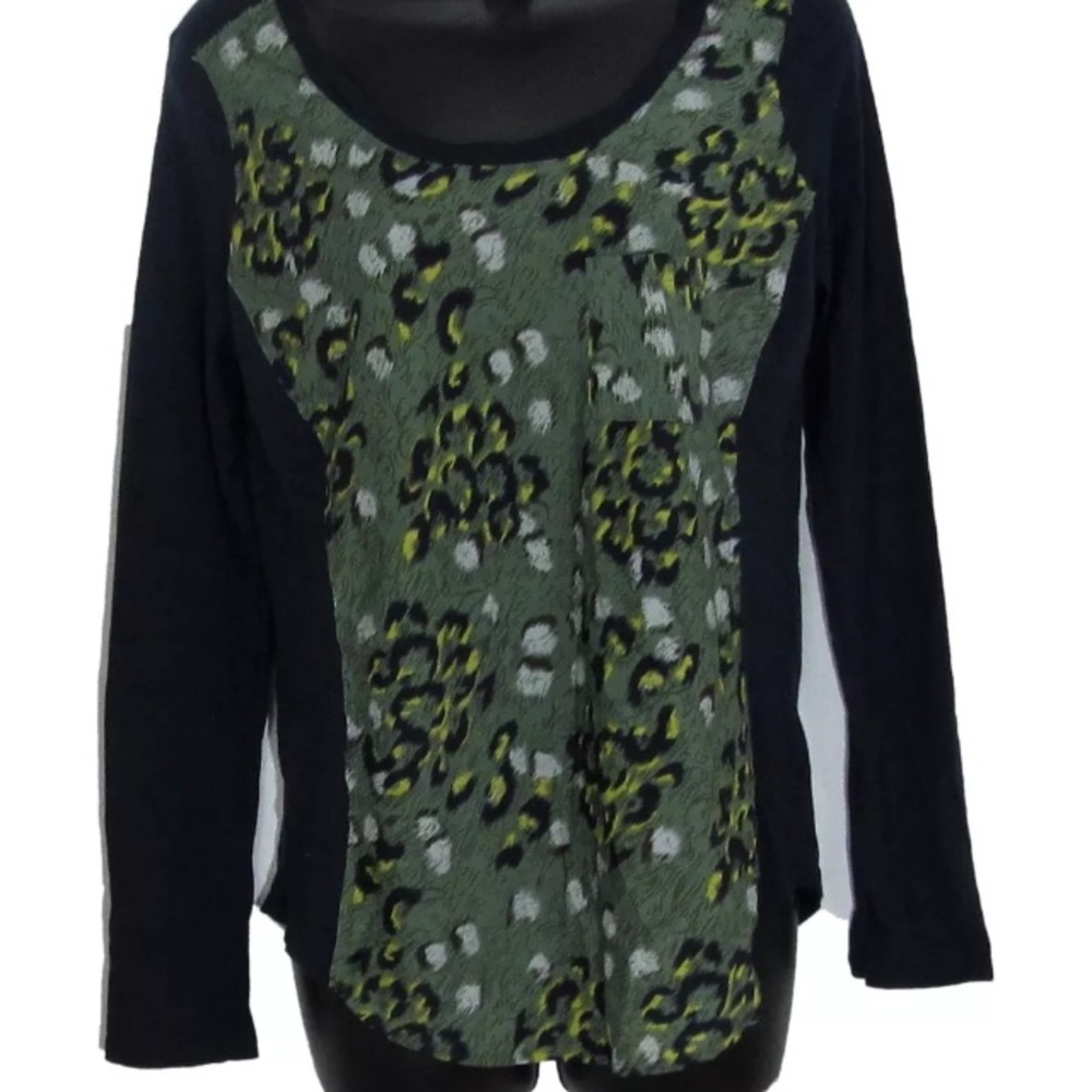 ANTHROPOLOGIE ELLA MOSS S animal print knit top